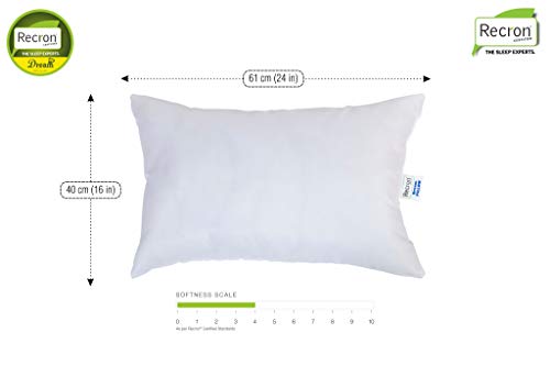 Recron Certified Dream Fibre Pillow (41X61, Fiber;Microfiber, White, Pack Of 2)