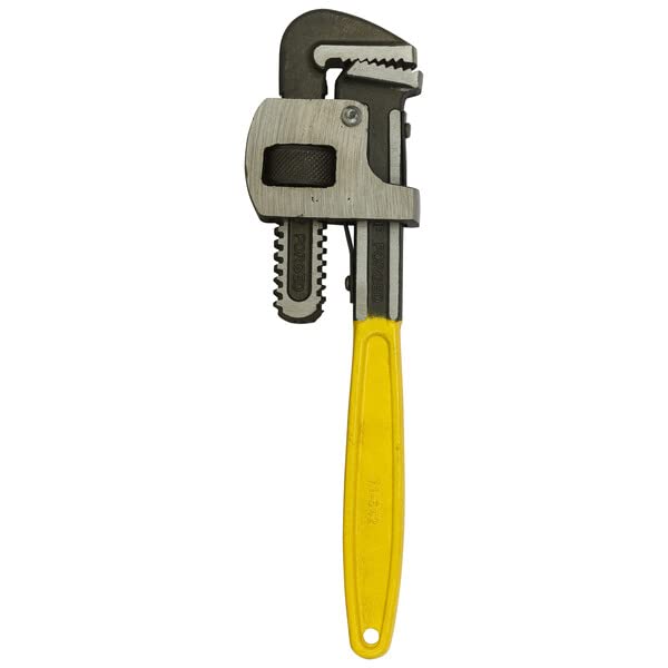 STANLEY 71-642 12'' 300 mm Stilson Type Pipe Wrench Ideal for Construction & Heavy-Duty Applications for Industrial & Professional Use, YELLOW & BLACK