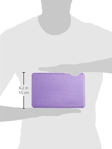 AmazonBasics Foam Yoga Blocks - 4 x 9 x 6 Inches, Set of 2, Purple