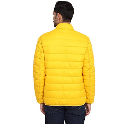 Royal Enfield Men Nylon Versible Quilted Down Standard Length Jacket