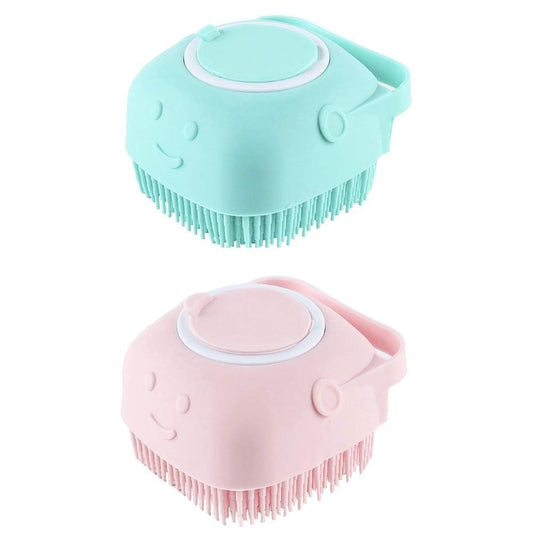 WAZDORF Body Scrubber with Soap Dispenser Brush, Silicone Exfoliating Brushes, Soft Body Exfoliator, Bath Loofah for Babies, Kids, Women, Men and Pets [pack of 2 ] (Multi)