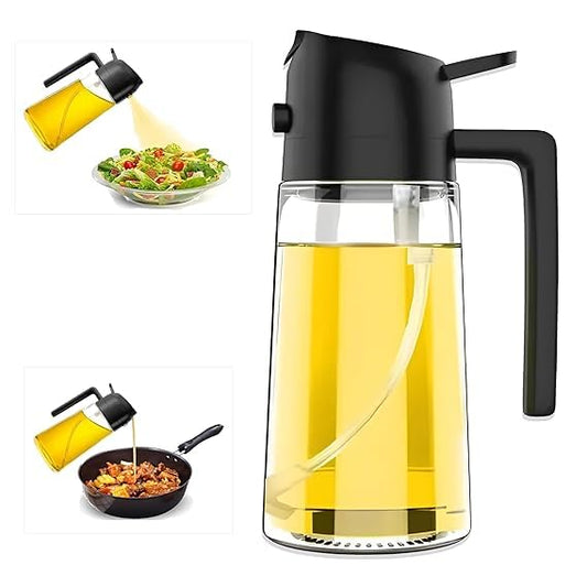 Abhiliya Oil Sprayer For Cooking,Glass Olive Oil Sprayer Mister, Olive Oil Spray Bottle, Kitchen Gadgets Accessories For Air Fryer, Canola Oil Spritzer, Used For Salad Making (A)