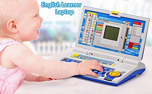 Cable World® Educational Laptop Computer Toy for Kids Above 3 Years - 20 Fun Activity Learning Machine, Now Learn Letter, Words, Games, Mathematics, Music, Logic, Memory Tool - Blue