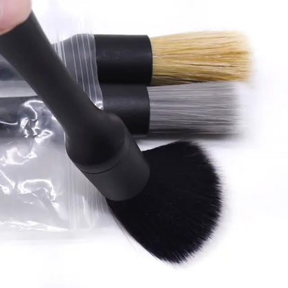 Purezo Soft Car Detailing Brush Set of 3 | for Auto Detailing Wheel Interior Cleaning Brush