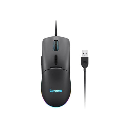 Lenovo M210 RGB Gaming Wired USB Mouse, Ambidextrous, 7-Buttons, 8000 DPI with 4 Levels DPI Switch, 3-Zone RGB Backlight, 3Year Warranty, (GY51M74265)