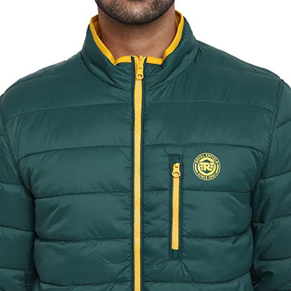 Royal Enfield Men Nylon Versible Quilted Down Standard Length Jacket