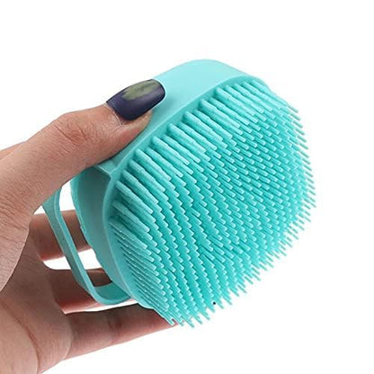 WAZDORF Body Scrubber with Soap Dispenser Brush, Silicone Exfoliating Brushes, Soft Body Exfoliator, Bath Loofah for Babies, Kids, Women, Men and Pets [pack of 2 ] (Multi)