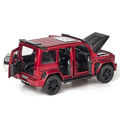 TOYSIKART Boys Car Game 1 32 Brabus 700 Model Car Sports Car Exclusive Alloy Metal Pull Back Die-Cast Car Diecast Metal Pullback Toy Car with Openable Doors & Light Music Toys for Kids - Red