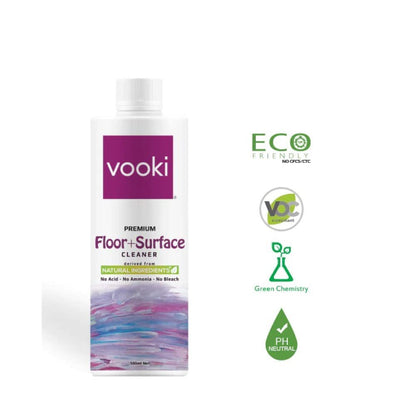 Vooki Ecofriendly Disinfectant Floor & Surface Cleaner, Green Chemistry - 500ml Each (Pack of 2)