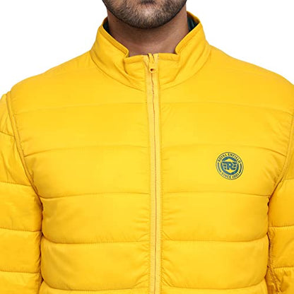 Royal Enfield Men Nylon Versible Quilted Down Standard Length Jacket