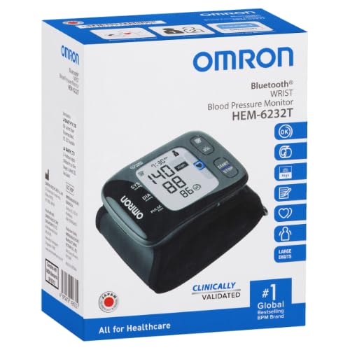 Omron HEM 6232T Wrist Blood Pressure Monitor (Black)