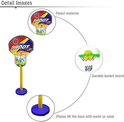 Amisha Gift Gallery Big Basketball Set for Kids with Adjustable Stand, Basketball Hoop for Kids, Kids Sports Basketball Toys, Indoor and Outdoor Games for Boys & Kids
