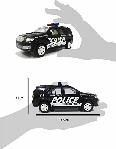 Centy Toys Plastic Police Interceptor Fortune Pull Back Car, Number Of Pieces: 1, Black, Kid