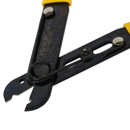 STANLEY 84-214-22 5.25'' 130 mm Wire Stripper Ideal for Cutting, Stripping Speaker Wires & Appliance Cords for Home, DIY & Professional Use, YELLOW & BLACK