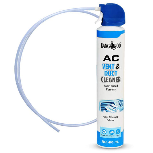 Kangaroo® Car AC Vent & Duct Cleaner Odour Neutralizer Spray Form with Long No-sal Pipe for Effective Cleaning 400 ml - Pack of 1