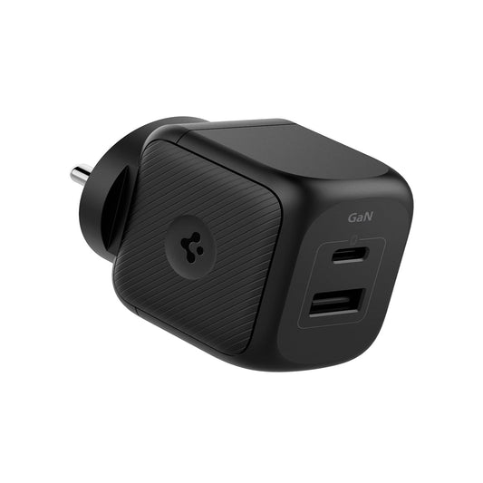 Spigen PE2304 GaN 45W USB-C Type Two Port Super Fast Wall Charger with PPS, for iPhone 16/15/14/13/12, Samsung Galaxy S24, S23, S22, Flip and Fold Series, Oneplus, Vivo and More