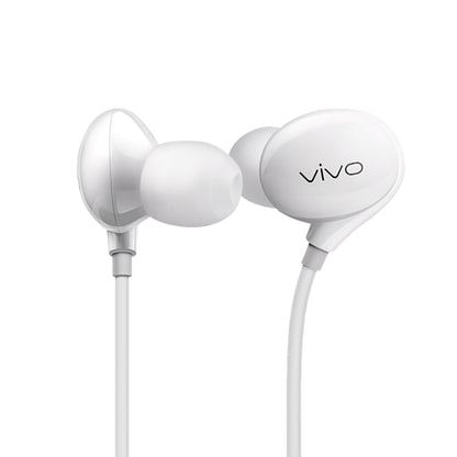 vivo Xe710 Wired Type C Earphones with Mic for Clear Calling, Powerful Audio,1.25M Cable (White, in The Ear) - in Ear