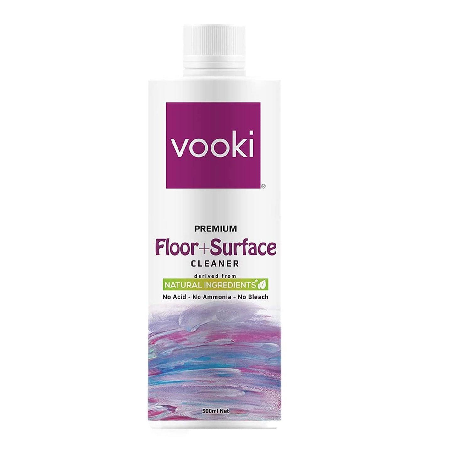 Vooki Ecofriendly Disinfectant Floor & Surface Cleaner, Green Chemistry - 500ml Each (Pack of 2)