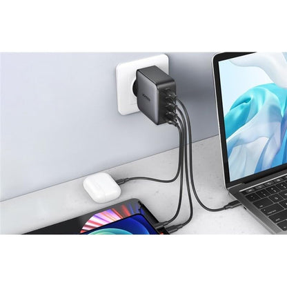 UGREEN 100W USB C Charger USB C GaN 4 Ports Charger PD Charger with PPS GaN Supports 20W USB C Compatible with MacBook Pro, iPhone 13 Pro, iPhone 12, iPad Pro, Dell XPS 15, S21 Indian Plug