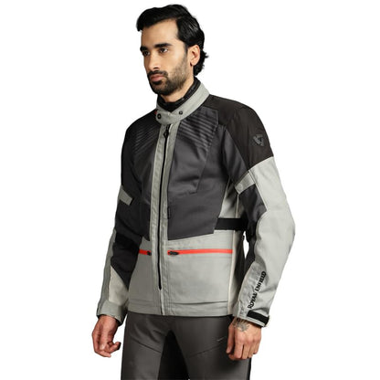 Royal Enfield Mens Sahara Air Riding Jacket Grey (5XL) With Ce Level 2 Seeflex Armor At The Shoulders And Elbows, Complete With Pockets For Back Protectors For Advance Protection