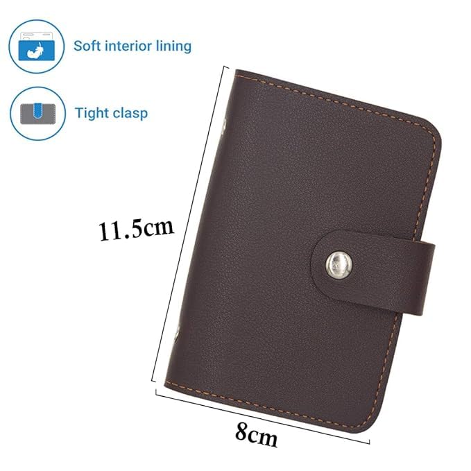 Stealodeal Brown 28 Slots Leather Debit/Credit/ATM Card Holder for Men & Women