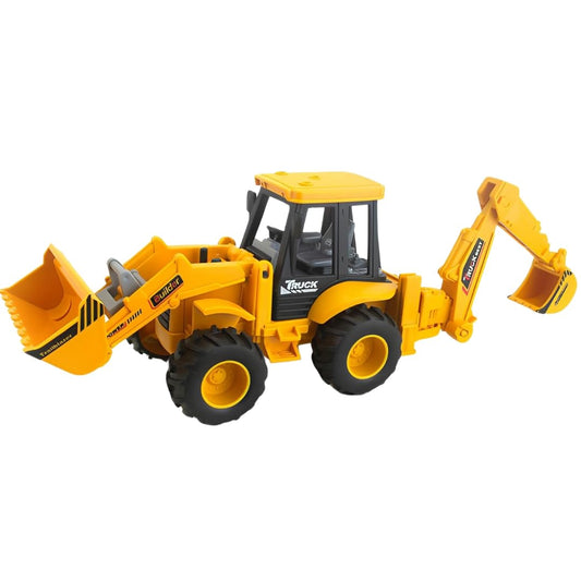 PLUSPOINT Excavator Toy Construction Realistic Engineer Vehicle Friction Powered Bulldozer Pushdozer with moveable Parts Construction Toys Truck for Kids