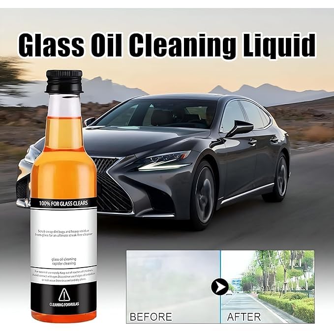 Car Windshield Cleaner Oil Film Remover for Glass | Water Spot Remover for Glass Surfaces, Glass Cleaner for Home and Auto Windows Cleaning Each 100ml (1, Car Windshield Cleaner Oil)