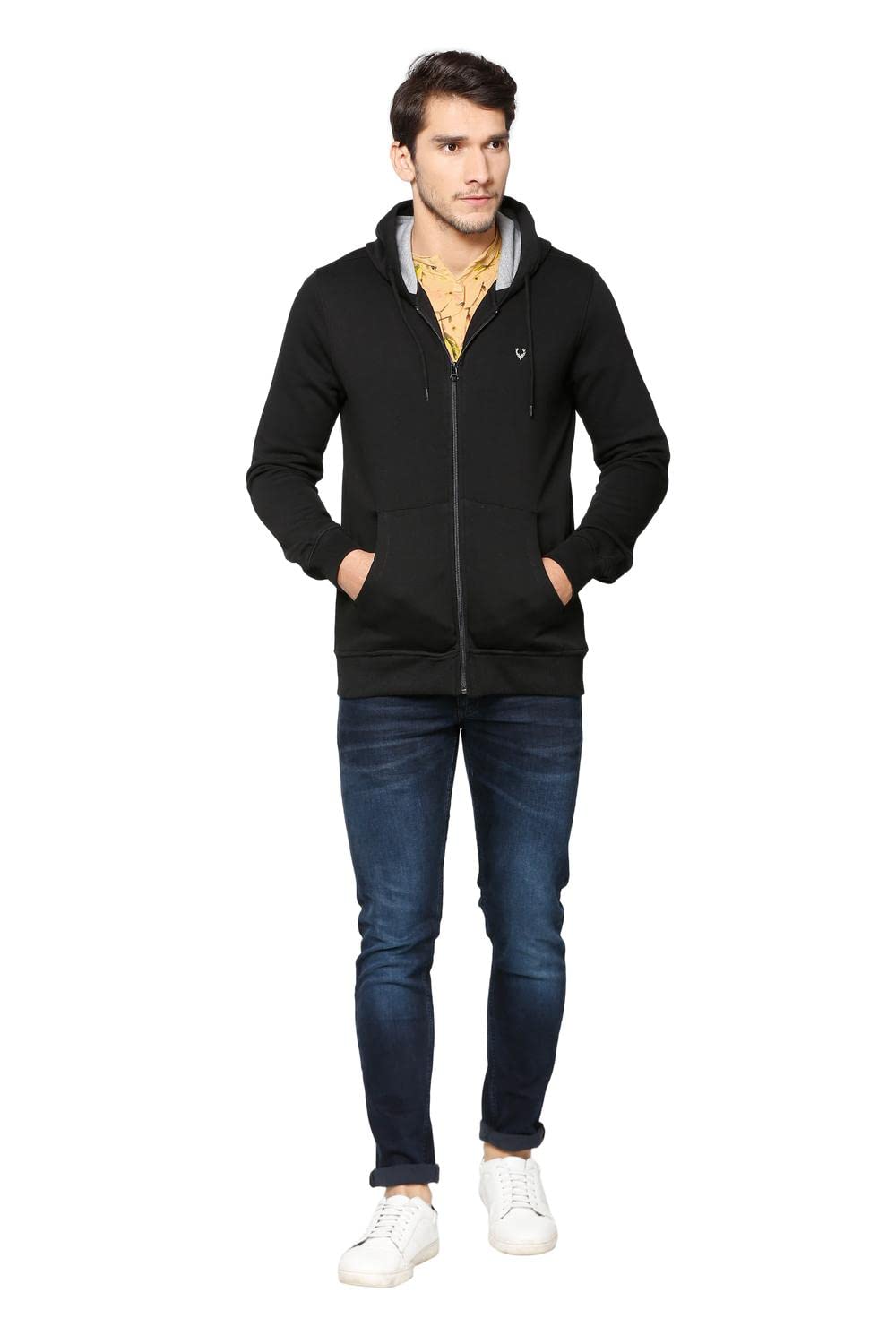 Allen Solly Men's Cotton Regular Hooded Neck Sweatshirt