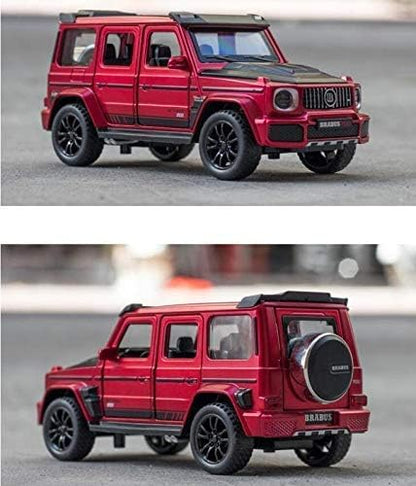 TOYSIKART Boys Car Game 1 32 Brabus 700 Model Car Sports Car Exclusive Alloy Metal Pull Back Die-Cast Car Diecast Metal Pullback Toy Car with Openable Doors & Light Music Toys for Kids - Red