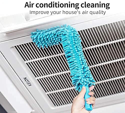 HARRY EMPIRE Foldable Microfiber Flexible Fan Cleaning Duster For Quick And Easy Cleaning Of Multi-Purpose Cleaning Of Home, Kitchen, Car, Office With Long Rod(Multi Color), 8 CM