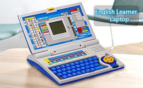 Cable World® Educational Laptop Computer Toy for Kids Above 3 Years - 20 Fun Activity Learning Machine, Now Learn Letter, Words, Games, Mathematics, Music, Logic, Memory Tool - Blue