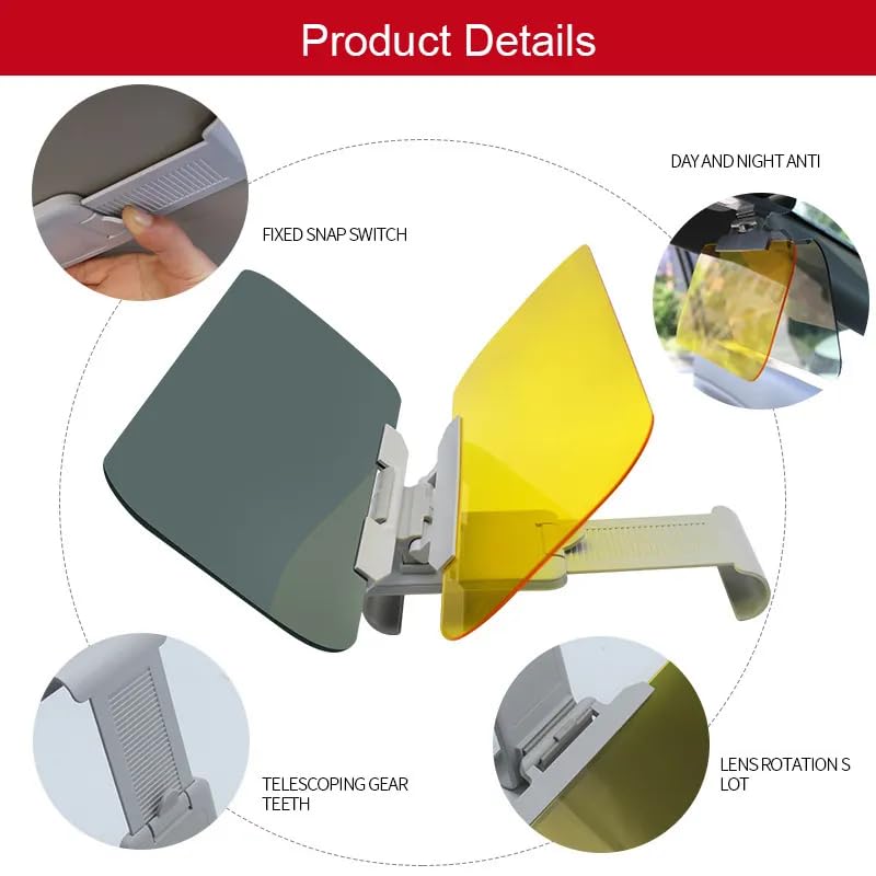 Product details - what's in the box of car sun visor extender for anti-glare view