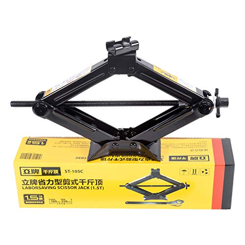 LEAD BRAND LEAD BRAND Scissor Jack 1.5 Tons(3,307 lbs) Capacity Saving Strength Design VA004