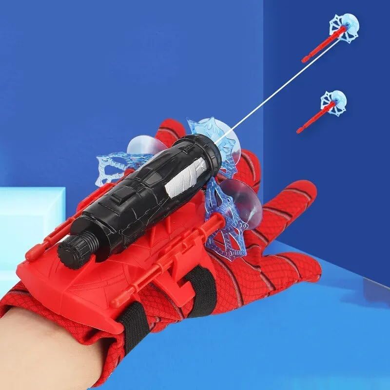 MOROVIK Spider Web Shooters Toy for Kids Fans, Hero Launcher Wrist Toy Set, Cosplay Launcher Bracers Accessories, Sticky Wall Soft Bomb Funny Children's Educational Toys, Multicolor (Spider Webs)