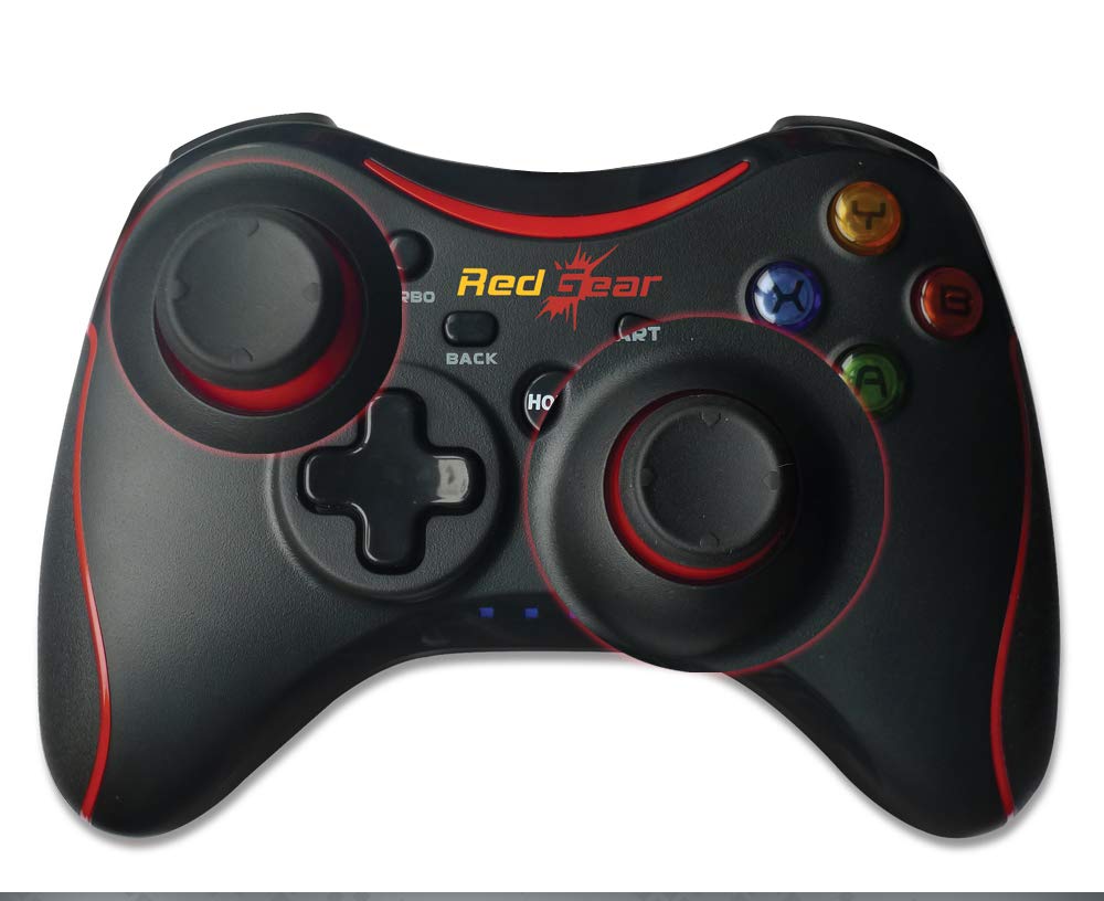 Redgear Pro Series Wired Gamepad with Integrated Force Feedback, Illuminated ABXY Keys, Ergonomically Design, 1.8m USB Cable for PC