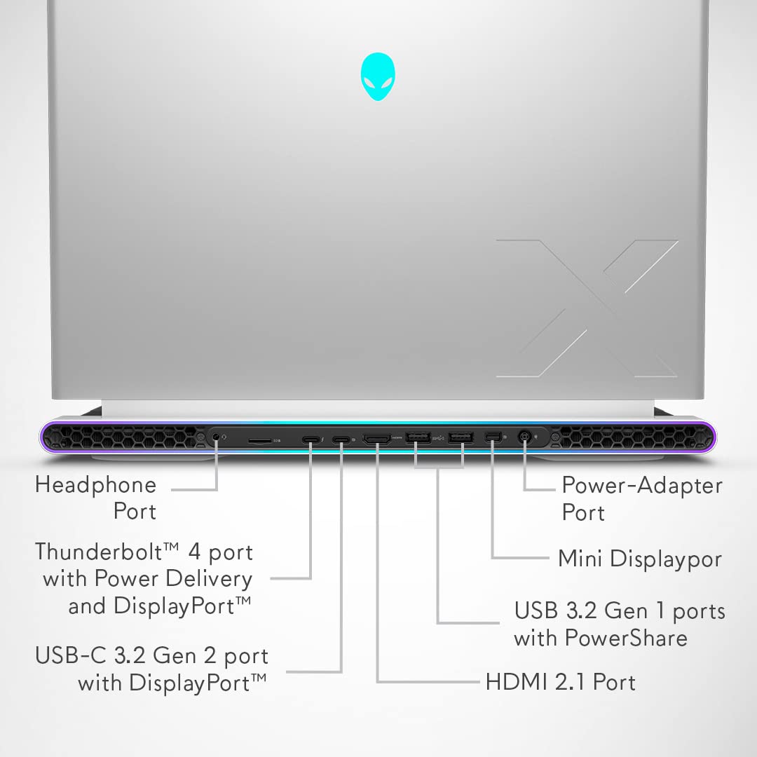 Dell Alienware x16 Gaming Laptop, Intel Core i9 13900HK Processor/32GB/2TB SSD/NVIDIA RTX 4090 16GB GDDR6/ 16"(40.64cm) QHD+ 240Hz, 3ms, DCI-P3 100%/Win 11+MSO'21+McAfee 15 Month/Lunar Silver/2.72kg