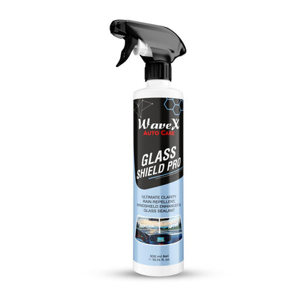 Wavex Rain Repellent for Car Windshield 300ml SiO2 Infused Car Windshield Hydrophobic Spray Coating for Ultra Smoothness, Protection, Clarity & Cleaning | Improves Visibility & Clarity