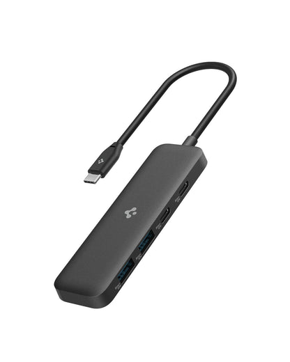 Spigen 4-in-1 USB Hub 3.2 gen1 5Gbps and 2 USB-A with 5Gbps, 2 USB-C with 5Gbps Lightweight Portable hub - Black