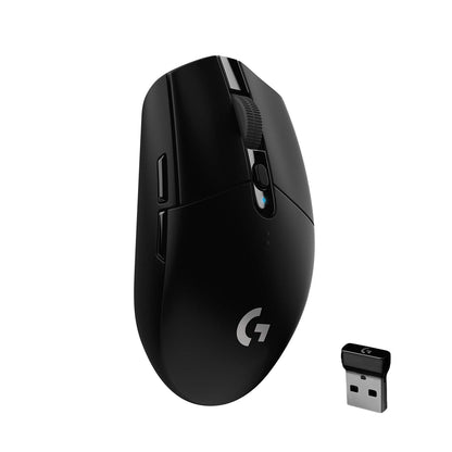 Logitech G304 Lightspeed Wireless Gaming Mouse, Hero Sensor, 12,000 DPI, Lightweight, 6 Programmable Buttons, 250h Battery Life, On-Board Memory, Compatible with PC/Mac - Black