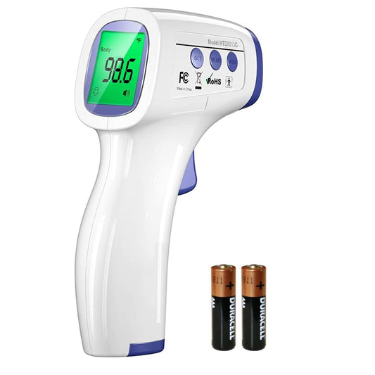 DR VAKU® Swadesi Non-Contact Infrared Digital Temperature Gun, Resolution Infrared Thermometer, Multi-Purpose, Wide Range, Non-Contact [With Free Battery] - White