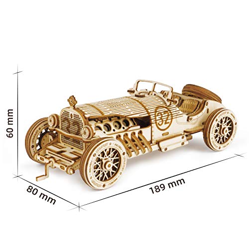 Grand Prix Car Model Cars to Build, 3D Wooden Puzzle for Adults & Teens, DIY Scale Mechanical Car Model Building Kits, Best Toys Gift for Kids