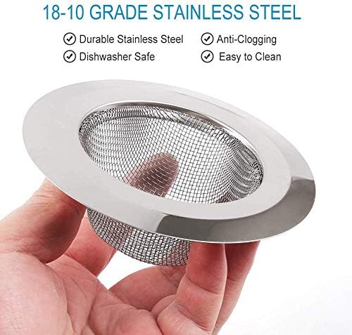 Evaluemart Sink Strainer Kitchen Drain Wash Basin Filter Basket Stopper Drainer (Round Sink Strainer)