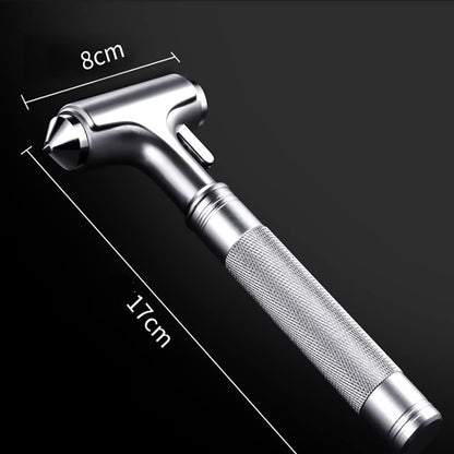 Store2508 Premium Car Glass Breaker with Seat Belt Cutter Automotive Safety Hammer Emergency Escape Tool Car Auto Accessory Metal Window Hammer Vehicle Hard Aluminium Alloy Head (Silver Pack of 1)