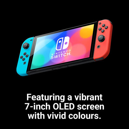 Nintendo Switch OLED model With Neon Red & Neon Blue Joy-Con