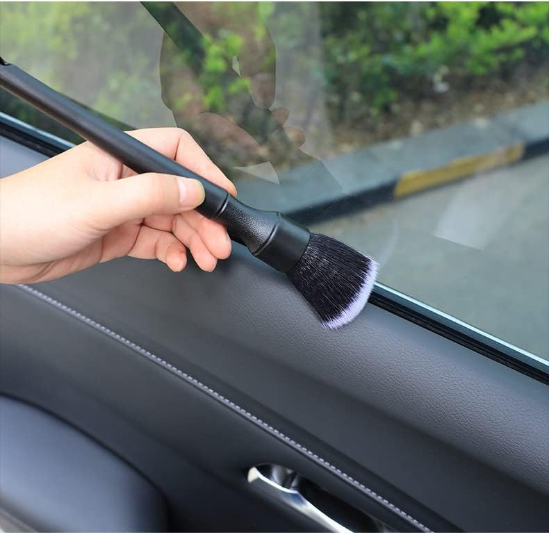 Car Duster Brush Set,Fine Bristle Brushes for Car Interior Detailing, Soft Bristles Cleaning Brush Dusting Tool for Dashboard, Wheel, Window, Keyboard, Air Conditioner