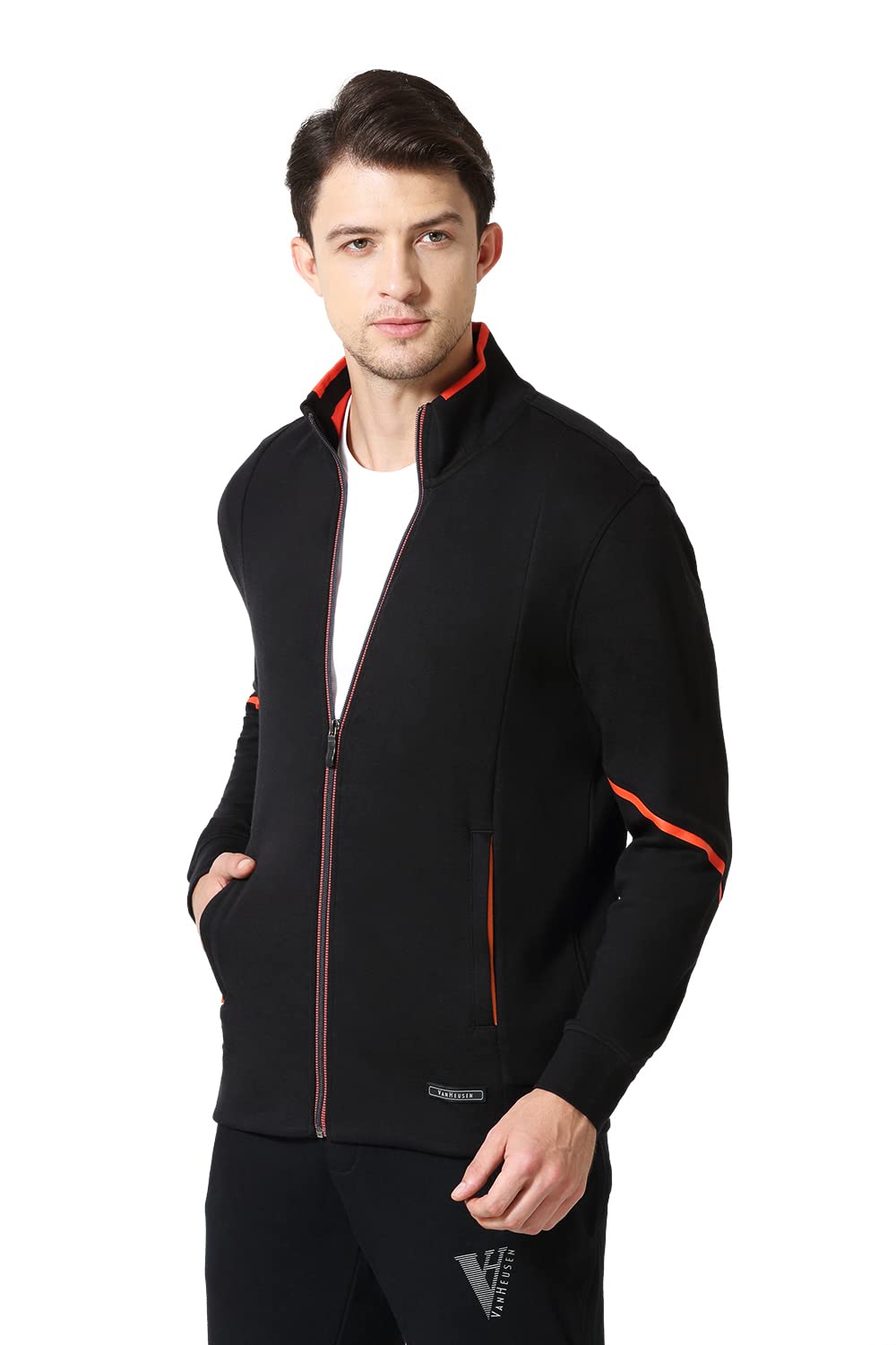 Van Heusen Men Sport Zip Front Jacket - Media Pocket, Breathable