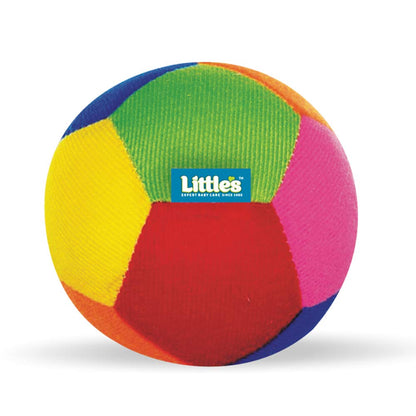 Little's Soft Plush Baby Ball with Rattle Sound | Baby Toys | Size 11 cm (Medium) | Toys for Kids | Colorful Toddler Activity Toys | Soft Toy