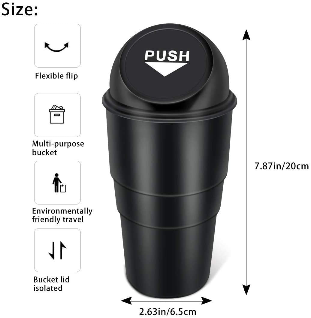 Dimensions of RADIANT Plastic Manual-Lift Car Dustbin