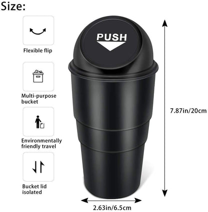 Dimensions of RADIANT Plastic Manual-Lift Car Dustbin