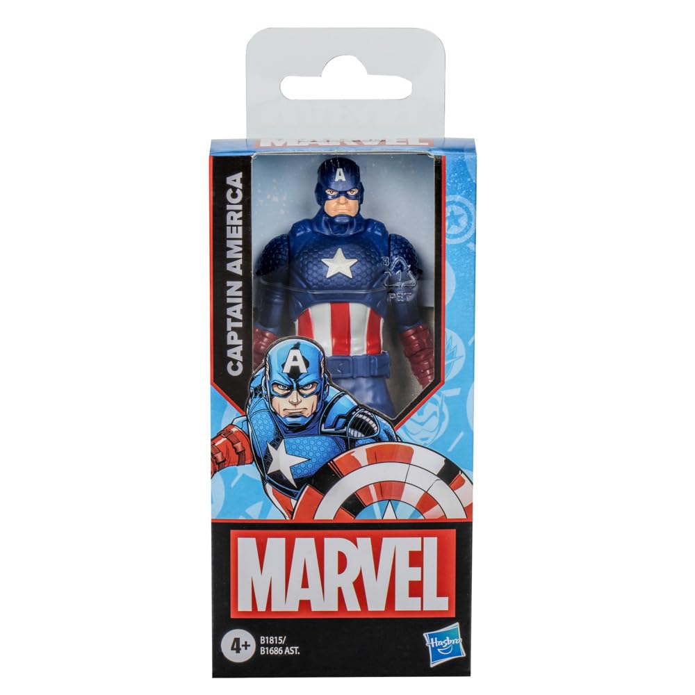 Marvel Captain America Action Figure, 6-Inch, Super Hero Toys and Figures for Kids Ages 4+